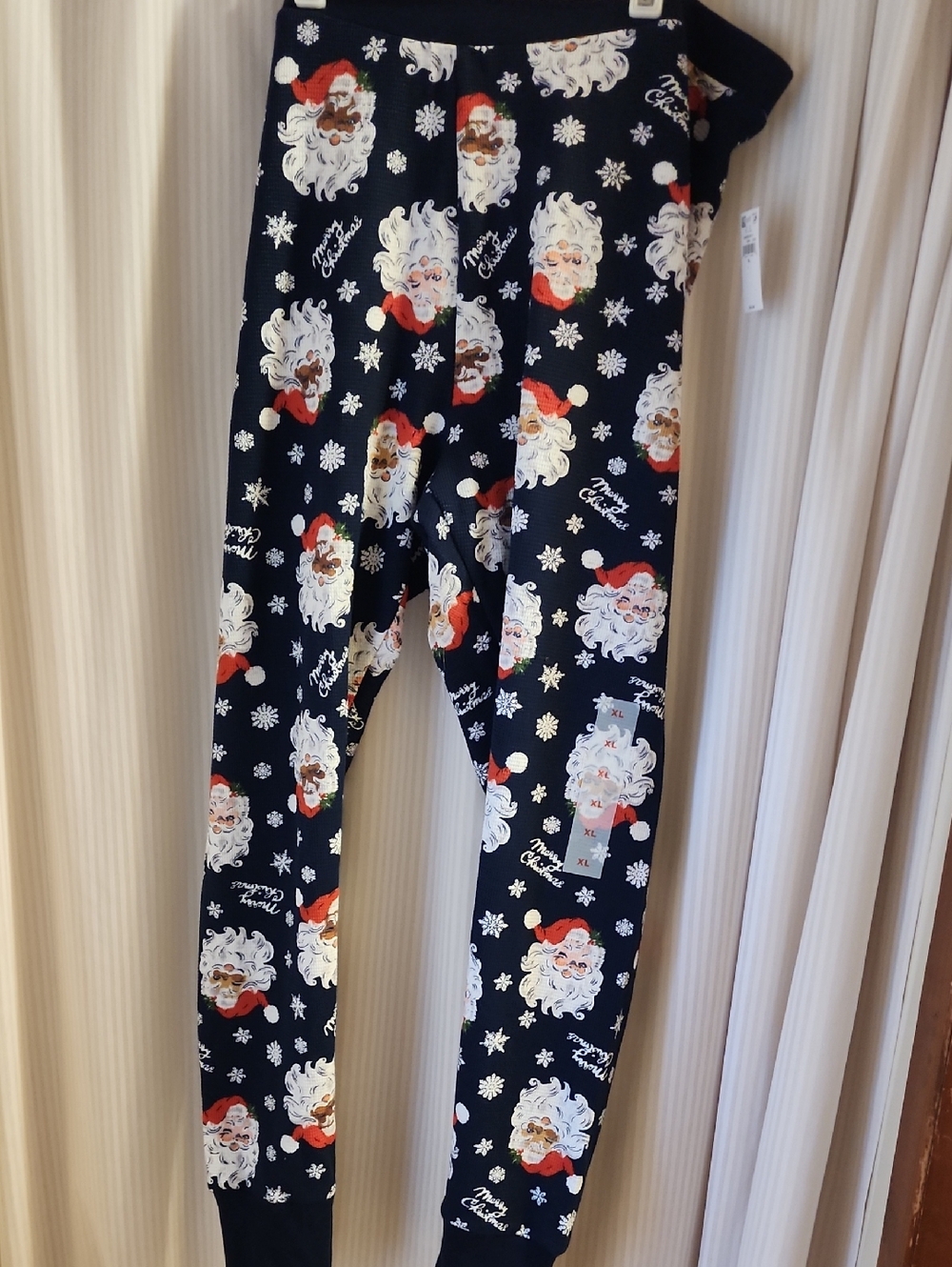 Old Navy Navy Blue Santa & Snowflake Holiday Leggings